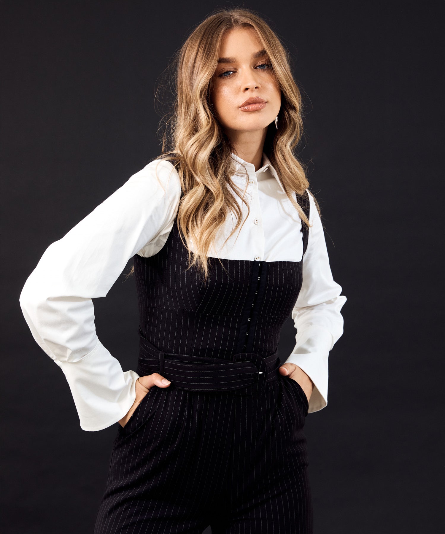Victoria Pinstripe Jumpsuit