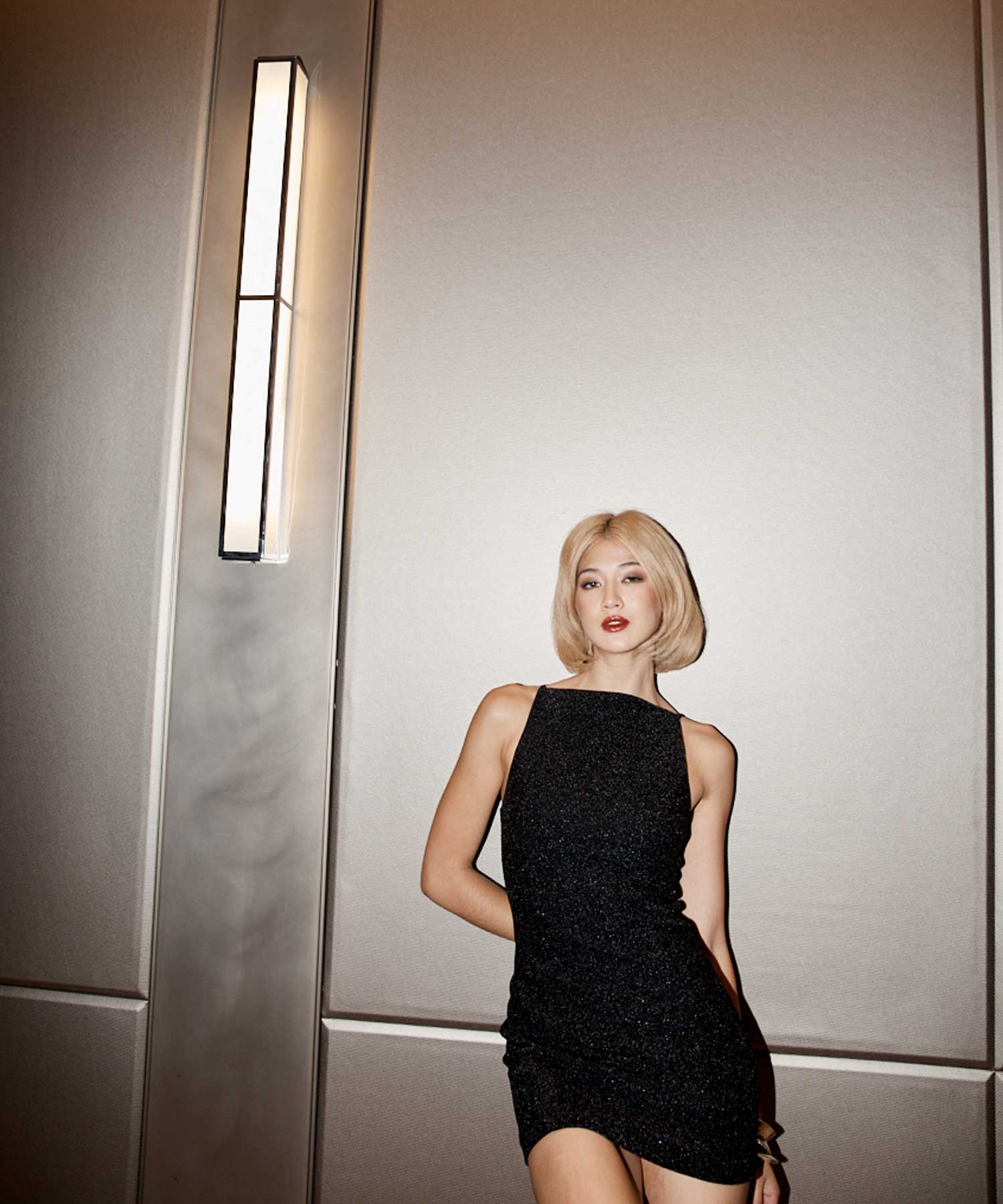 Julz Short Black Shimmer Dress