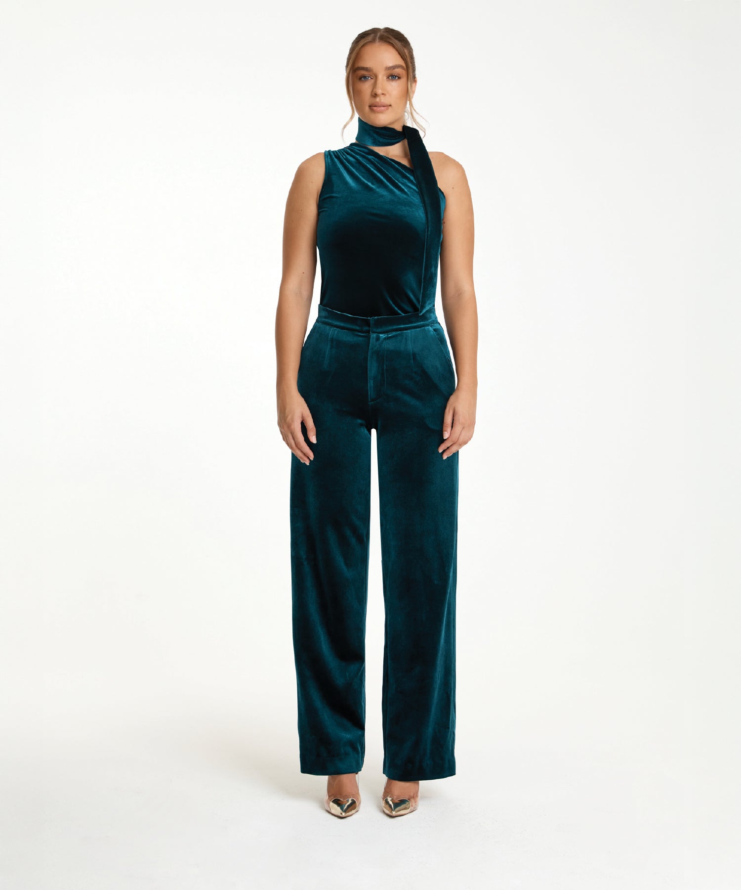 Chloe Highwaisted Velvet Pants