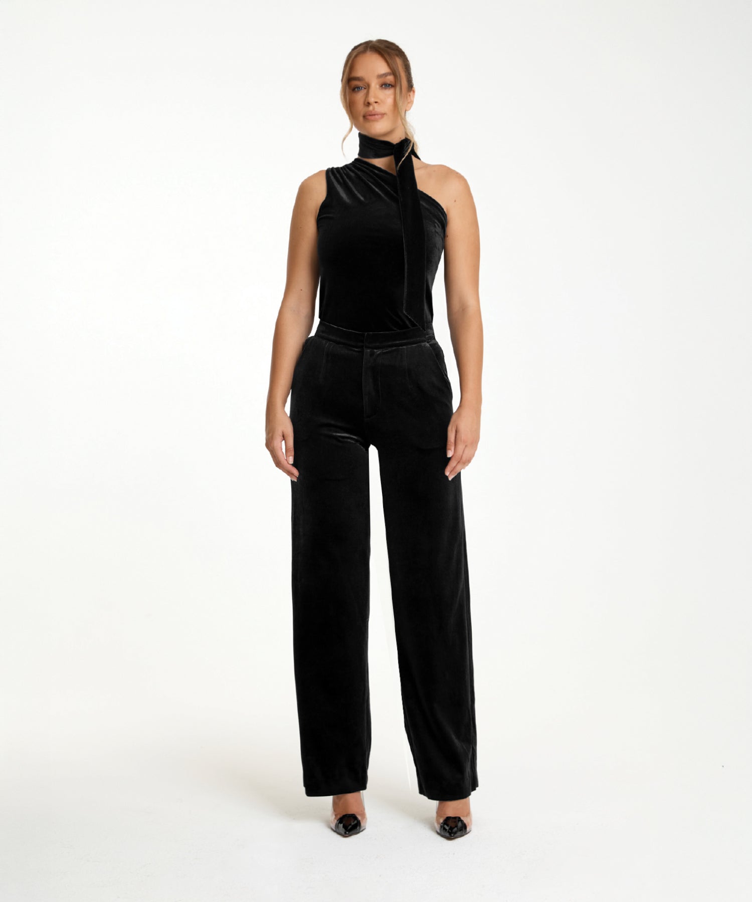 Chloe Highwaisted Velvet Pants