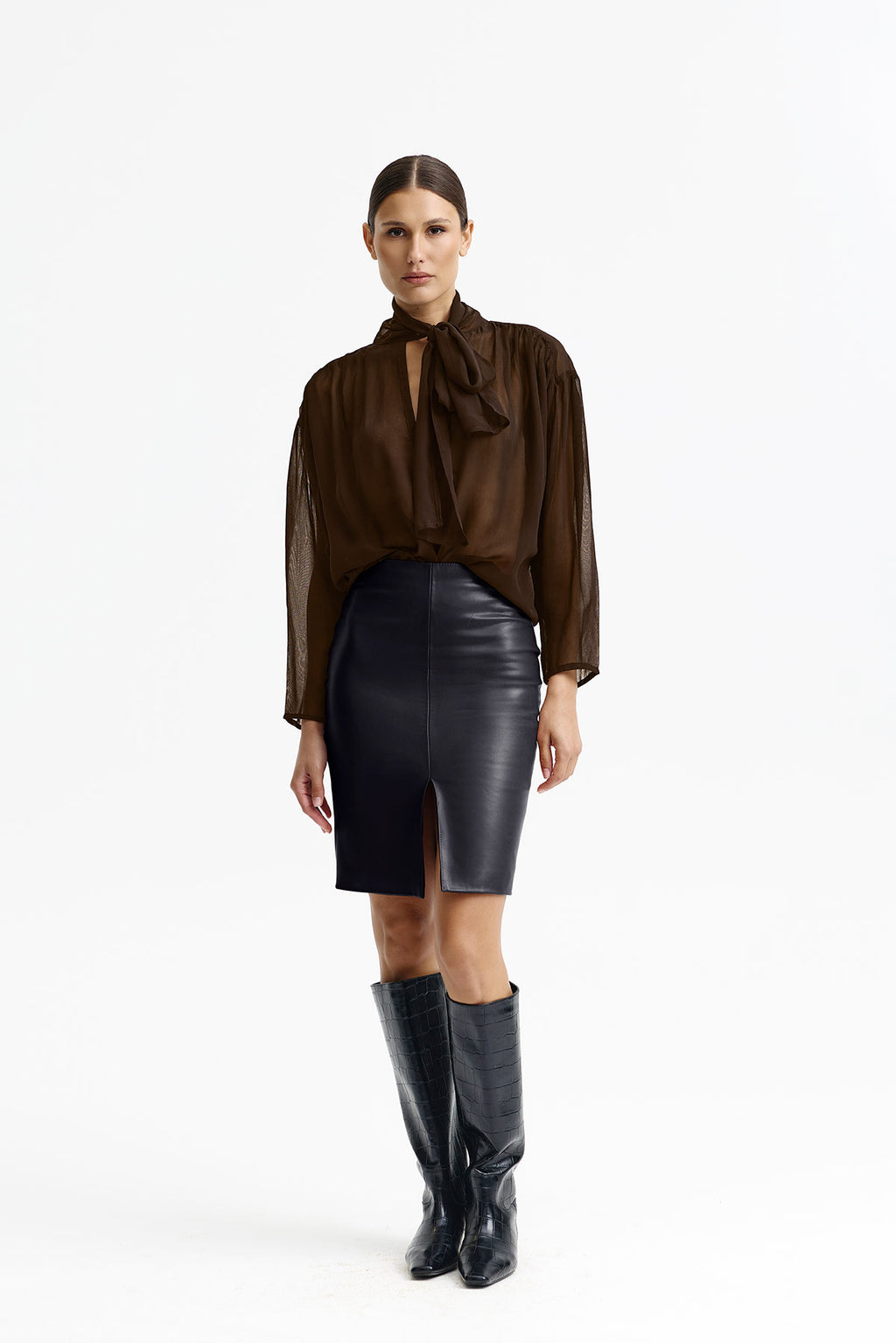 Elys Blouse - CHOCOLATE