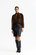 Elys Blouse - CHOCOLATE