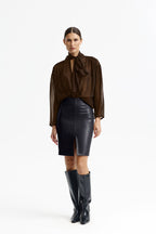 Elys Blouse - CHOCOLATE