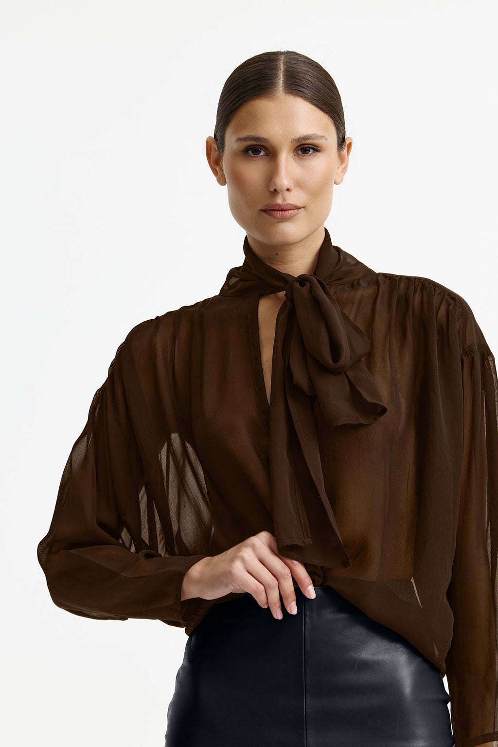 Elys Blouse - CHOCOLATE
