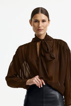 Elys Blouse - CHOCOLATE