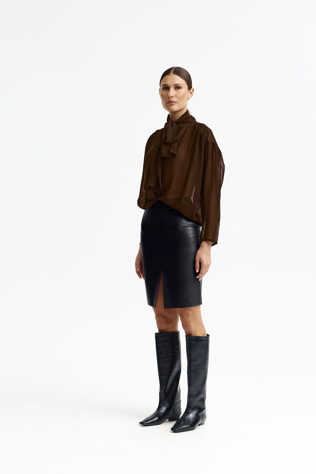 Elys Blouse - CHOCOLATE