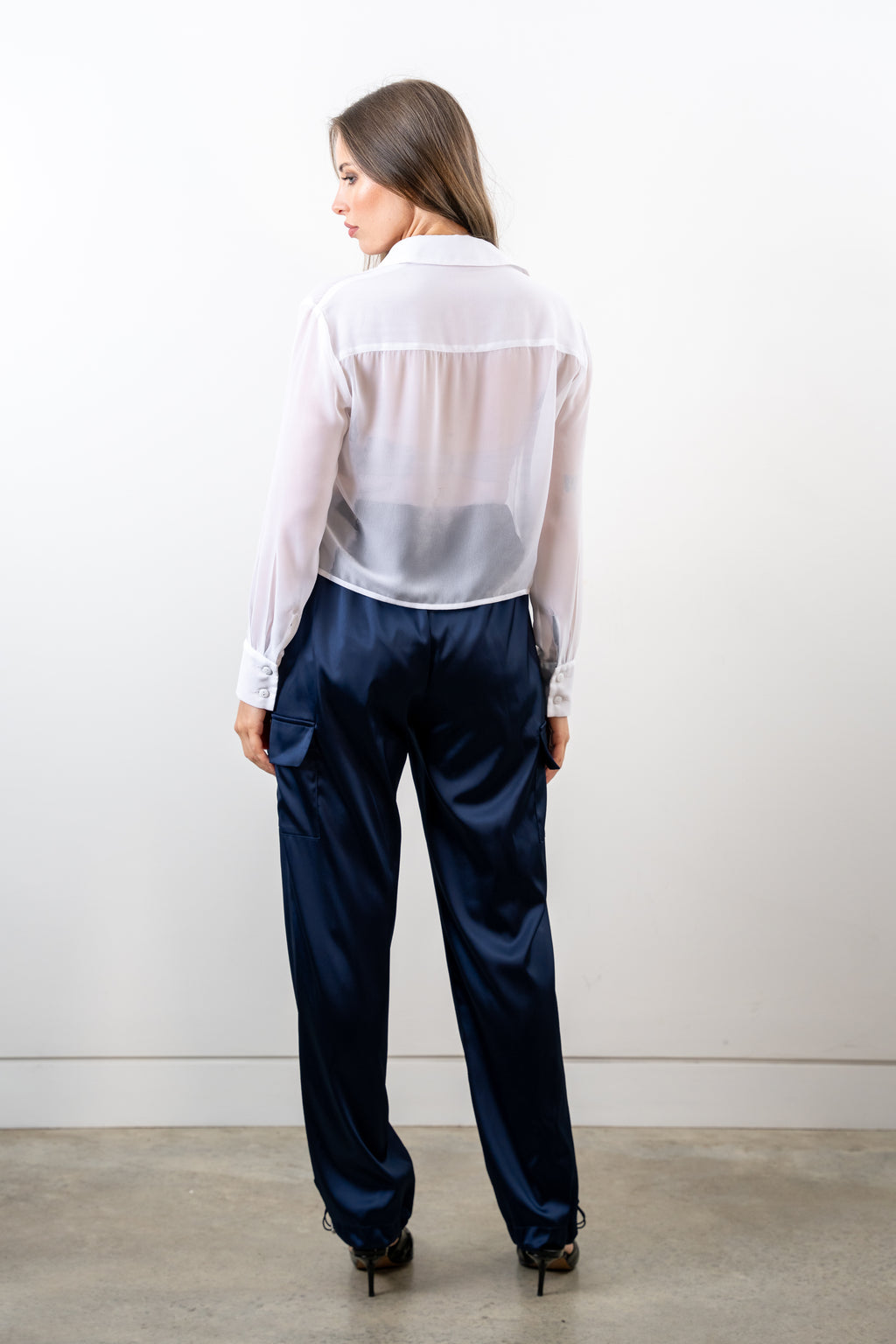 Lola Sheer Shirt - White