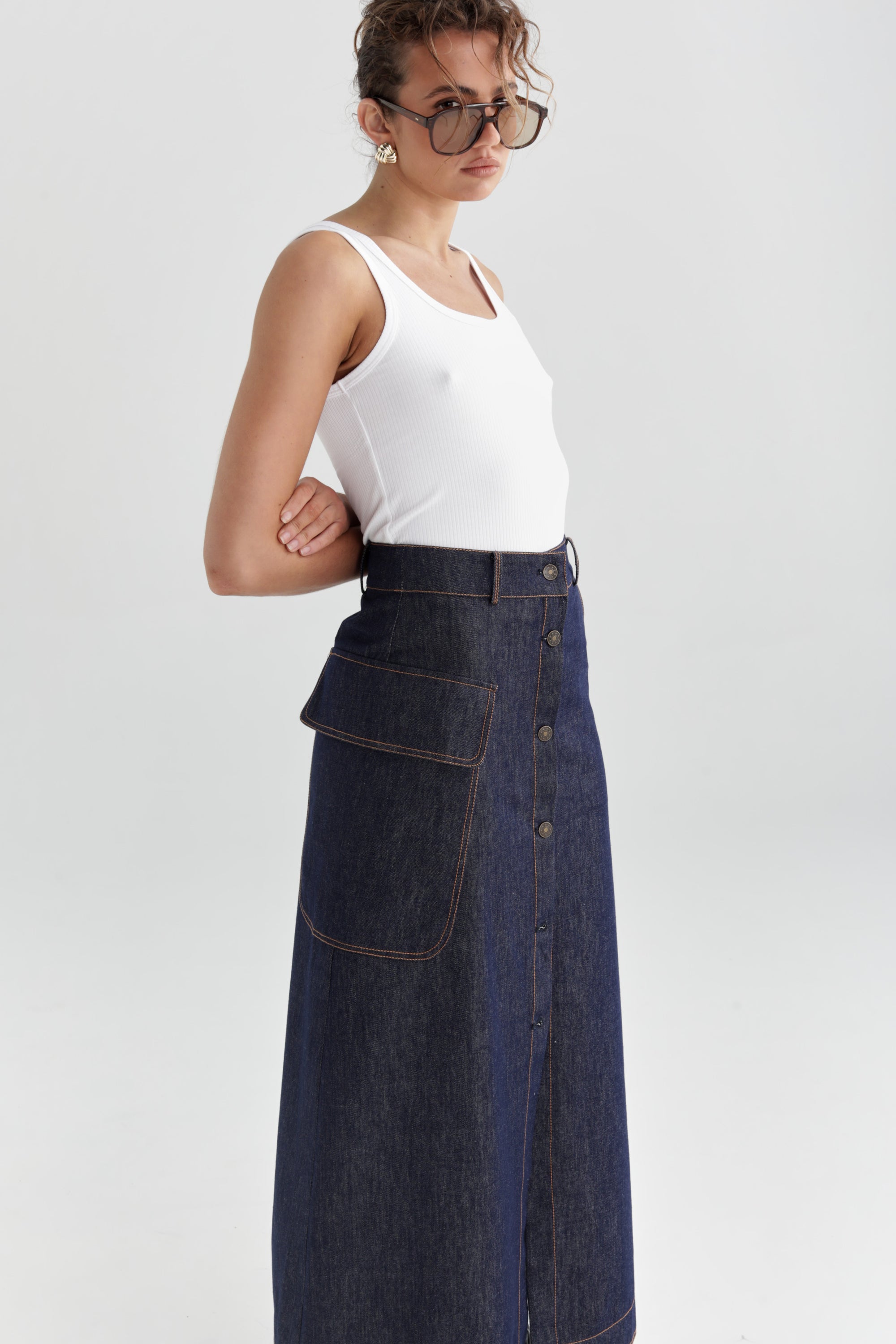 Ava Women's Denim Skirt