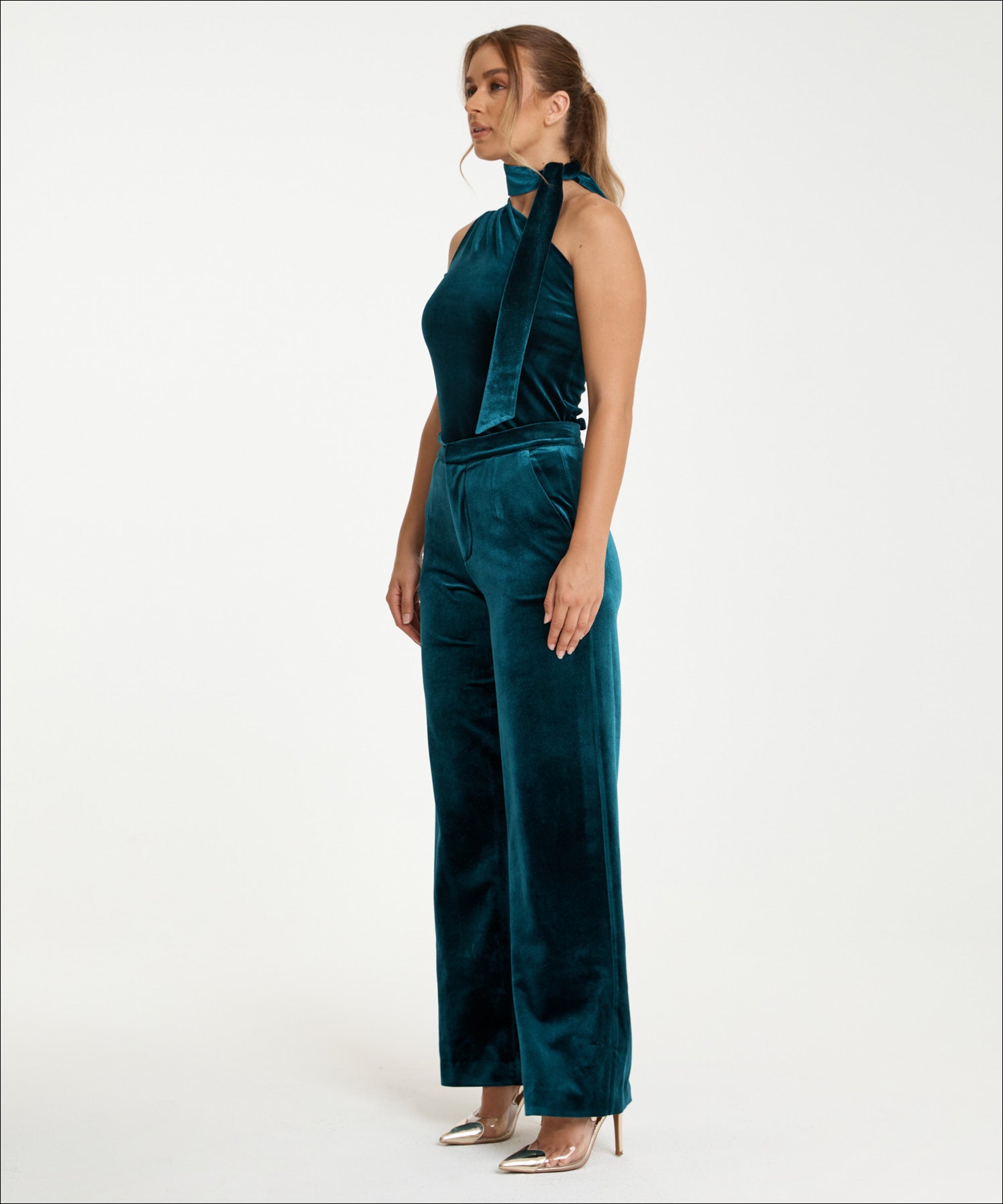Chloe Highwaisted Velvet Pants
