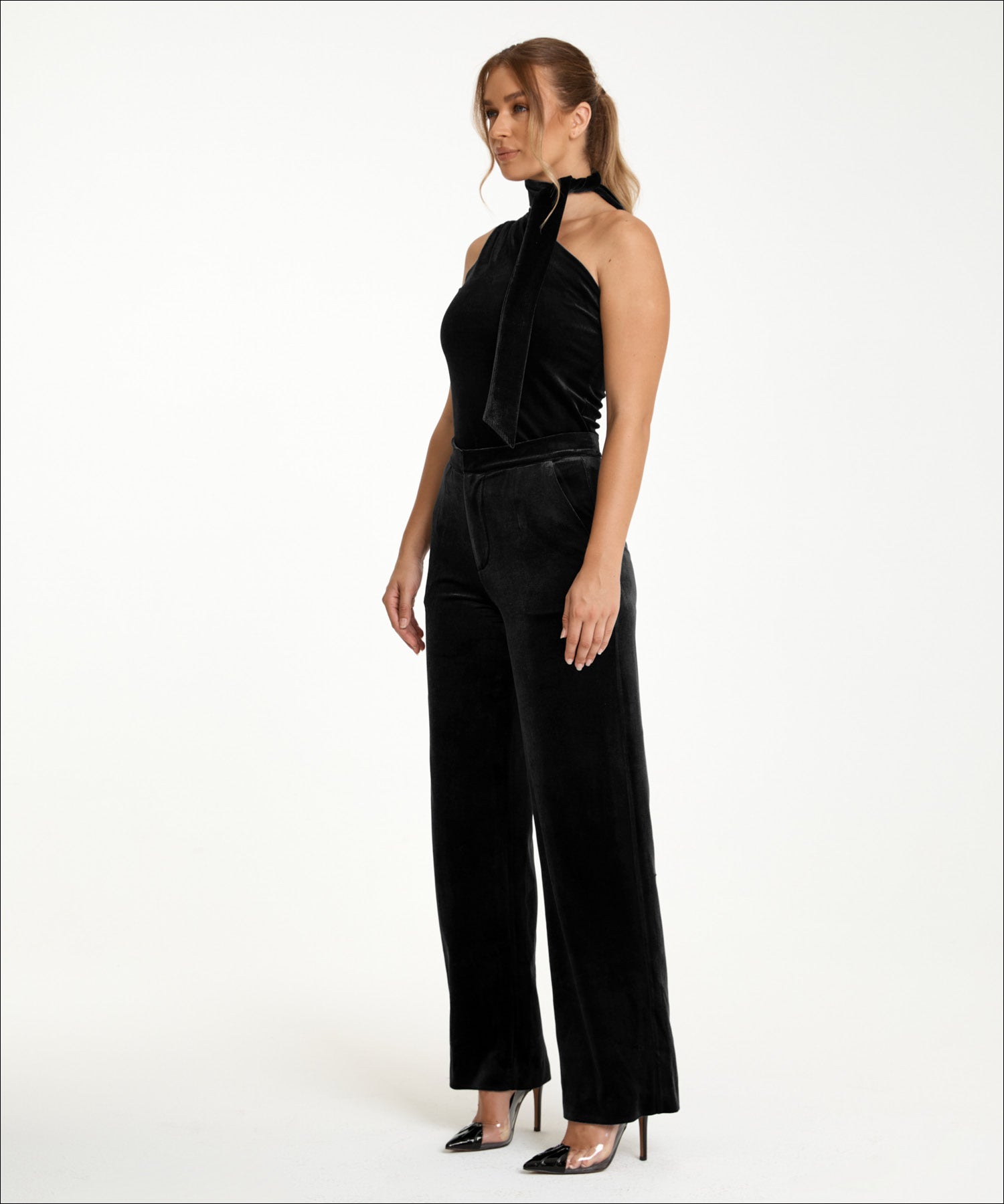 Chloe Highwaisted Velvet Pants
