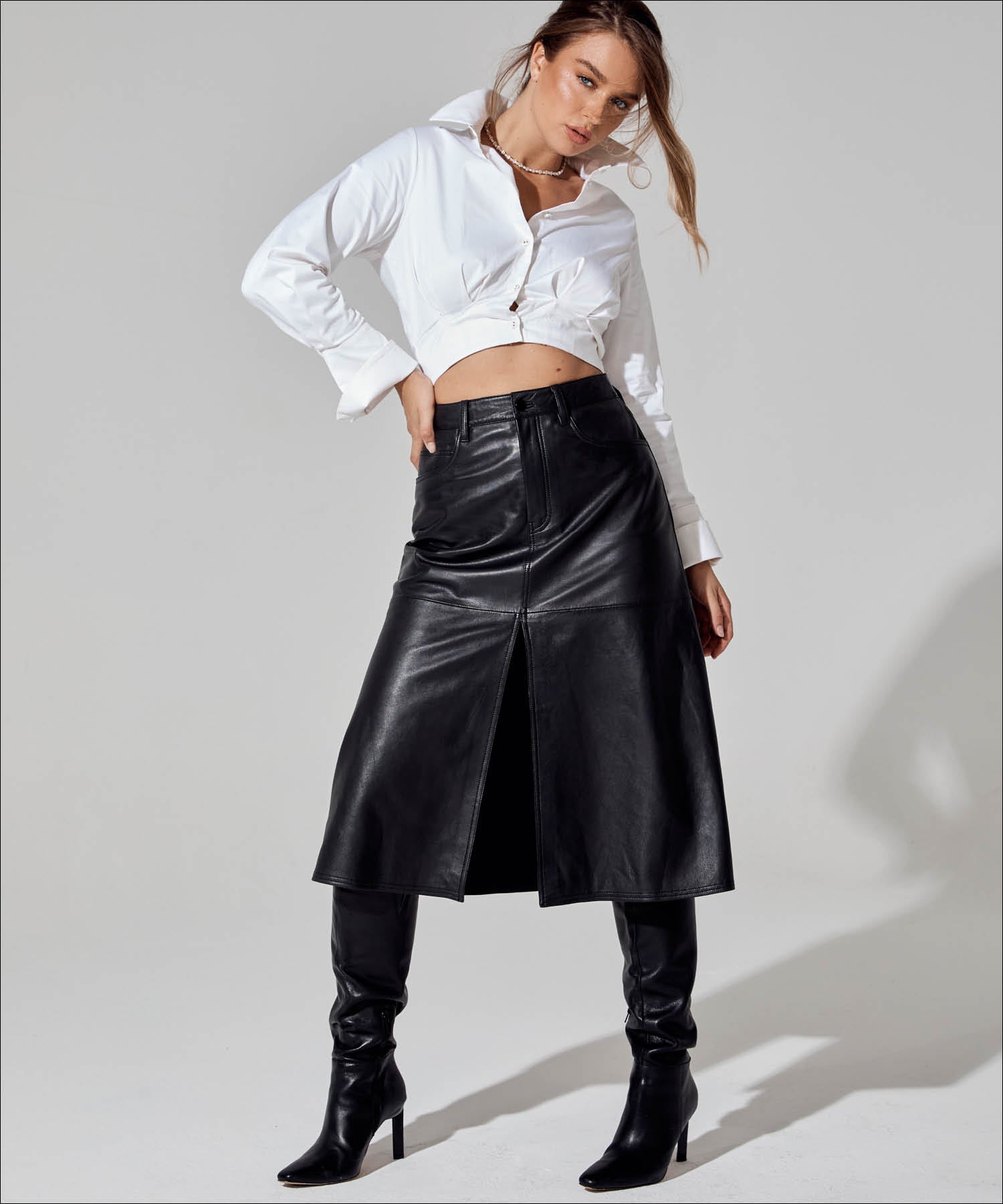 Maya Leather Skirt