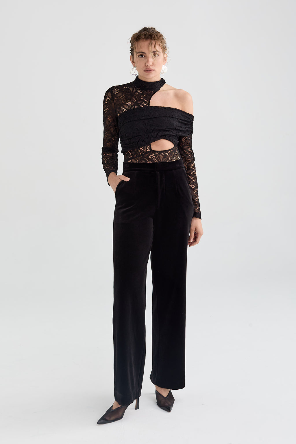 Chloe Highwaisted Velvet Pants
