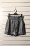 Gunmetal Leather Shorts Sample