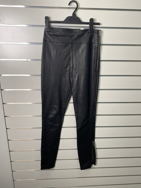 Leather Sample Side Zips Leggings