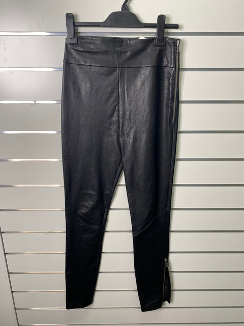 Leather Sample Side Zips Leggings