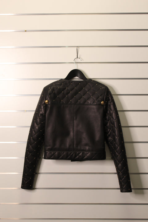 Max Biker Leather Jacket sample sale