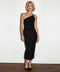 Eva Long Black Shimmer Dress