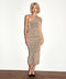 Eva Long Champagne Shimmer Dress