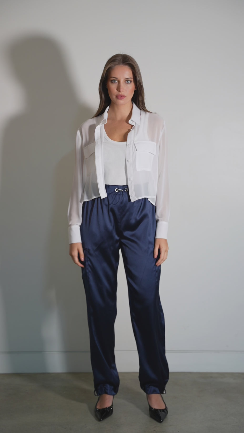 Lola Sheer Shirt - White